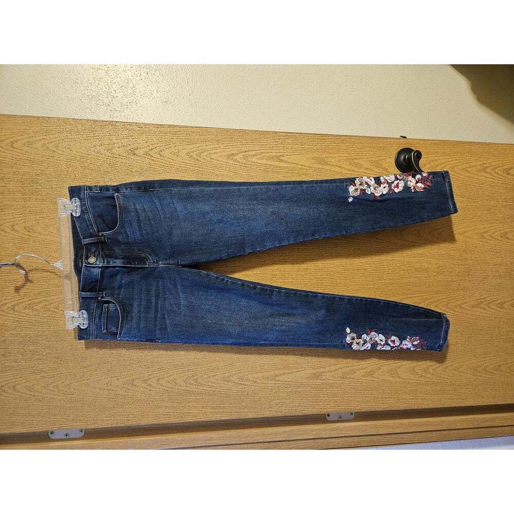 Ann Taylor Floral Embroidered Jeans